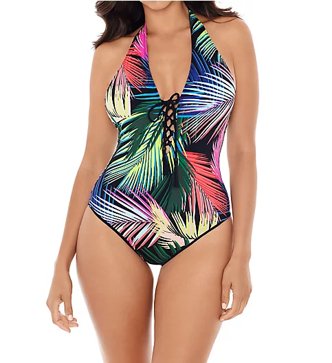 Skinny Dippers Bright Lights Sirene Halter One Piece Swimsuit 6533338
