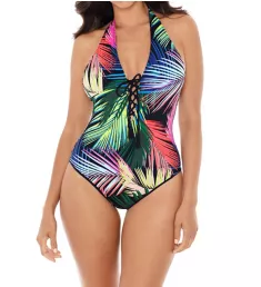 Bright Lights Sirene Halter One Piece Swimsuit