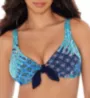 Skinny Dippers Mille Fiore St Tropez Tie Front Bralette Swim Top 6533357