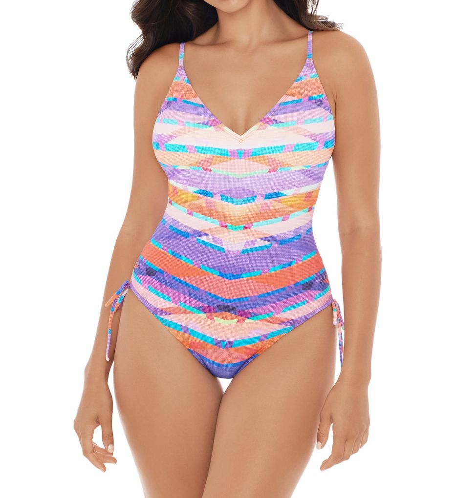 Prisma Shape Shifter V-Neck One Piece Swimsuit