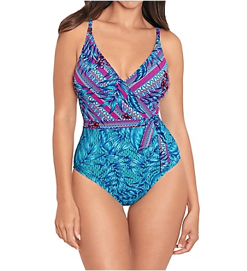 Skinny Dippers Mojito Kiss Kiss Surplice One Piece Swimsuit
