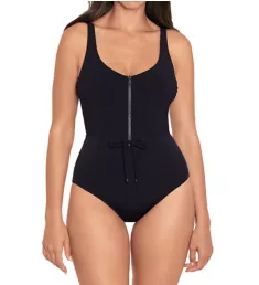 Jippa Zip Lock One Piece Swimsuit Black M