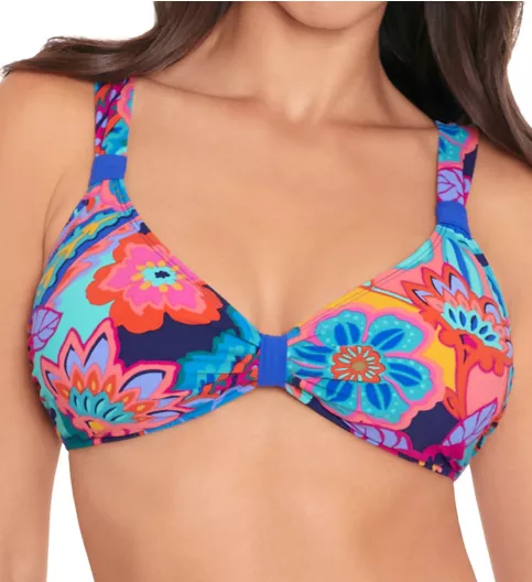 Skinny Dippers Tapestry Soomi Tab Front Bralette Swim Top 6540340