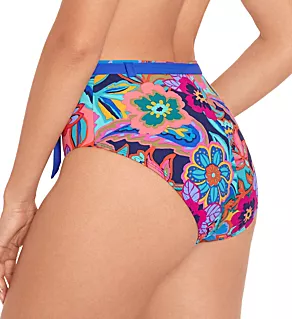 Tapestry Cherry Dip Belted Sash Swim Bottom Multi L