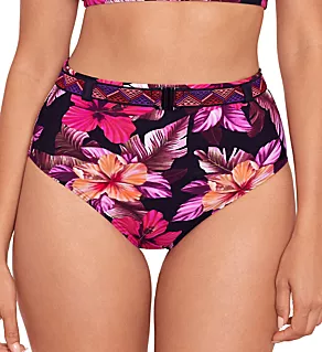 Mowie Cherry Dip Belted Swim Bottom Black S