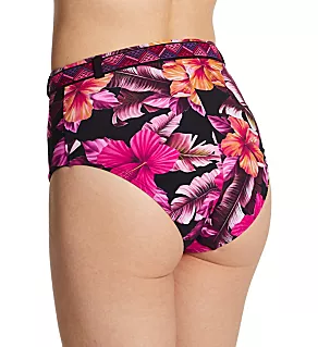 Mowie Cherry Dip Belted Swim Bottom Black S