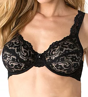 Signature Lace Unlined Underwire Bra Black 46D