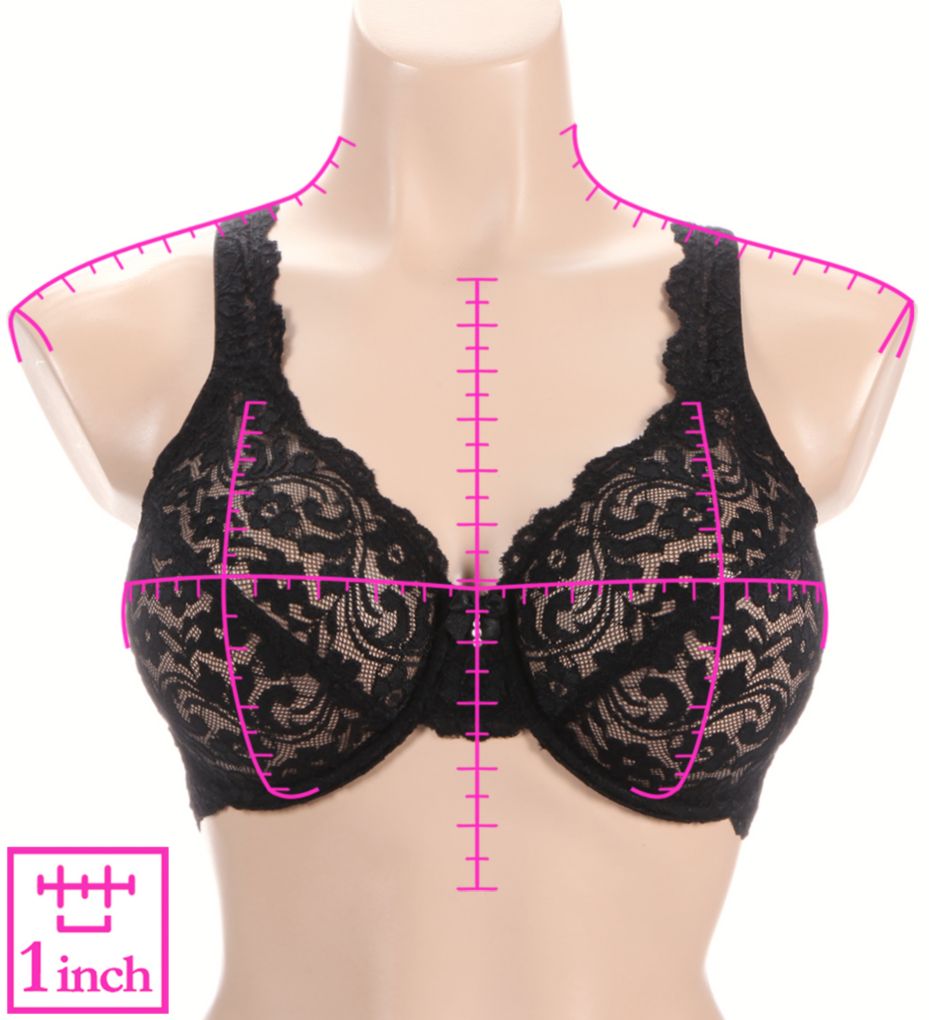 Smart and Sexy Signature Lace Unlined Underwire Bra Black 40C  - Image 3