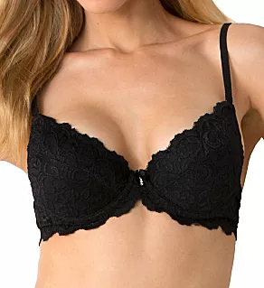 Signature Lace Underwire Push Up Bra Black 36A