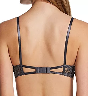Signature Lace Underwire Push Up Bra Anthracite 34A