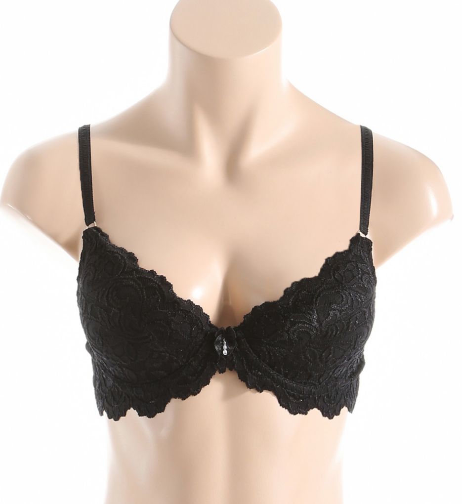 Smart & Sexy Plus Signature Lace Push-up Bra 2-pack No No Red/black Hue 40c  : Target