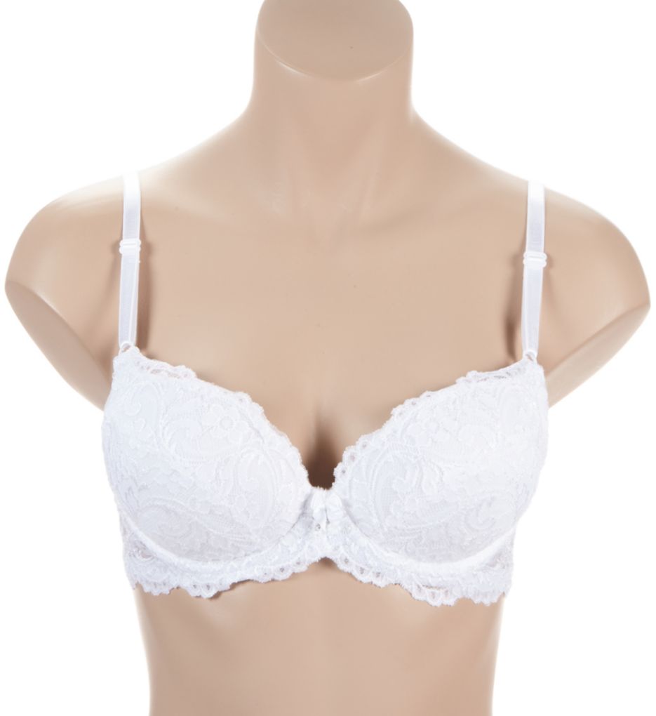 Smart and Sexy Signature Lace Underwire Push Up Bra White 32C  - Image 1