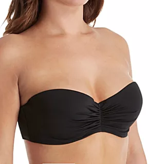 Swim Secret The Flirt Bandeau Bikini Swim Top Black Hue 40D