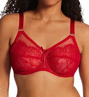 Sexy Pin Up Unlined Underwire Bra No No Red 38DDD