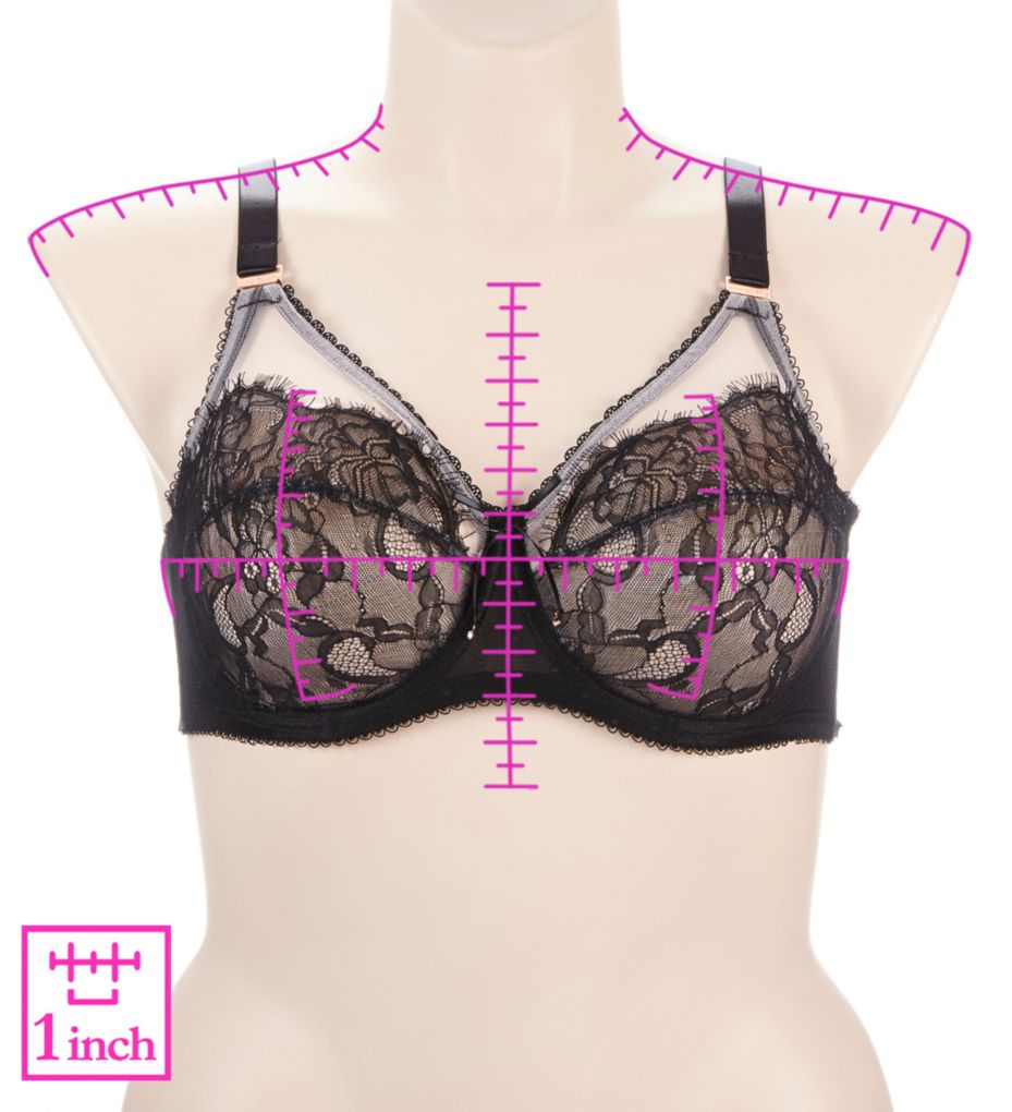Smart & Sexy Women's Plus Size Retro Lace & Mesh Unlined Underwire Bra  Lilac Iris 44g : Target