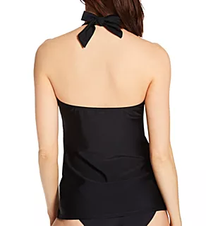 Lightly Lined Convertible Tankini Swim Top Black Hue 34B