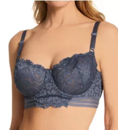 Lace Unlined Underwire Longline Bra Grisaille 34A