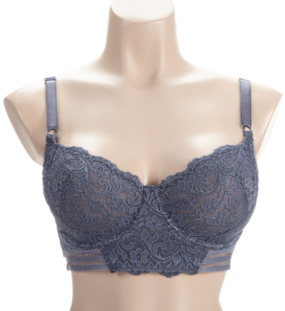 Smart and Sexy Lace Unlined Underwire Longline Bra Grisaille 36C  - Image 1