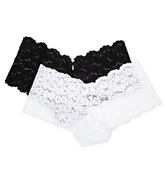 Signature Lace Boyleg Panty - 2 Pack Black Hue/White 6