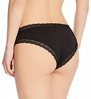 Lace Trim Cheeky Panty - 2 Pack In The Buff/Black Hue 5