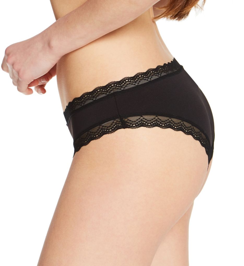 Smart & Sexy Women's Signature Lace Cheeky Panty 2 Pack, Black Hue