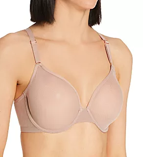 Sheer Mesh Demi Underwire Bra Bark 32C