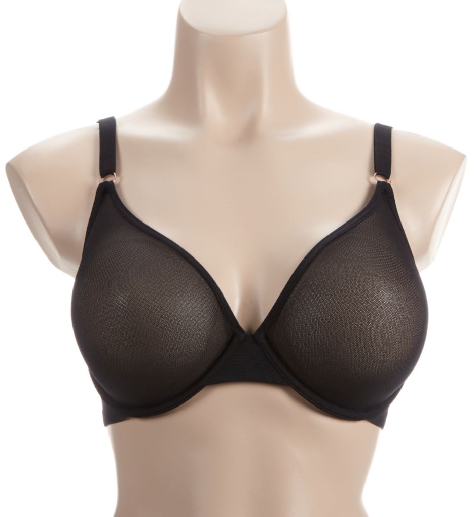 Smart and Sexy Sheer Mesh Demi Underwire Bra Black 40DDD  - Image 1