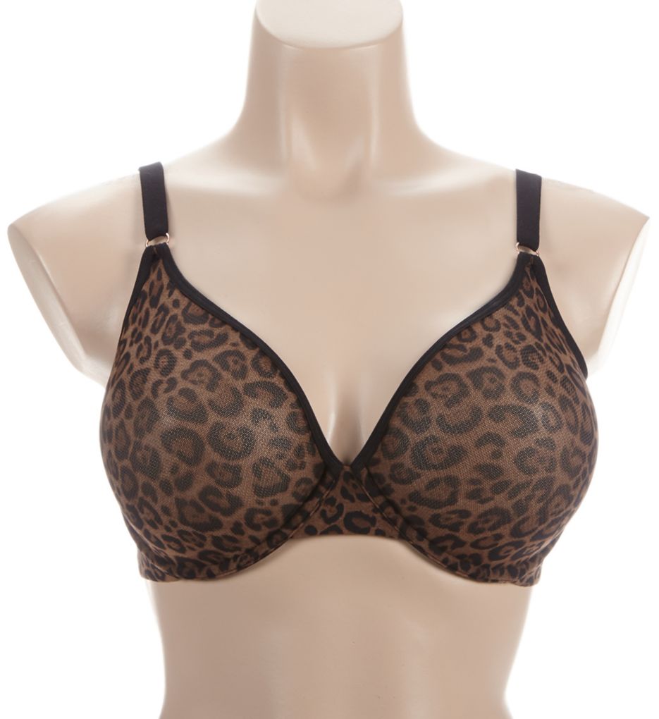 Smart and Sexy Sheer Mesh Demi Underwire Bra Leopard 38DDD  - Image 1