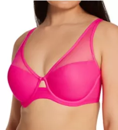 Mesh Plunge Bra Electric Pink 32DD