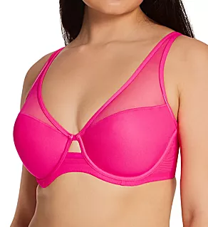 Mesh Plunge Bra Electric Pink 32DD