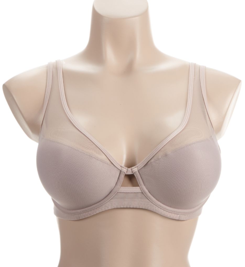 Smart and Sexy Mesh Plunge Bra Bark 34DDD  - Image 1