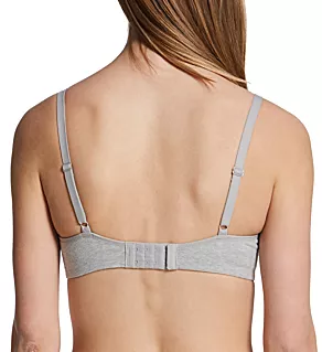 Unlined Underwire Scoop Neck Bra Light Grey Heather 34DD