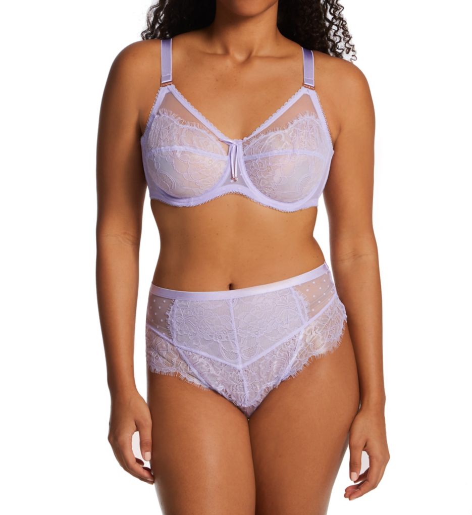 Mesh and Lace High Waist Thong-cs1