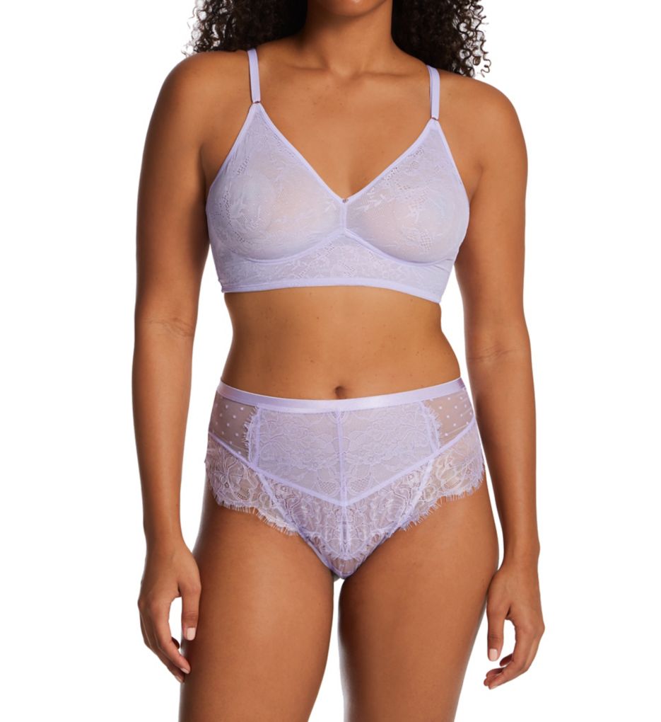 Mesh and Lace High Waist Thong-cs3