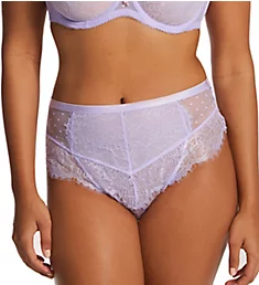 Mesh and Lace High Waist Thong