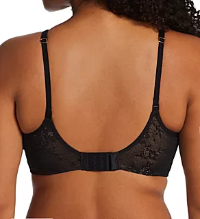 Stretch Lace Triangle Wireless Bralette Black Hue S