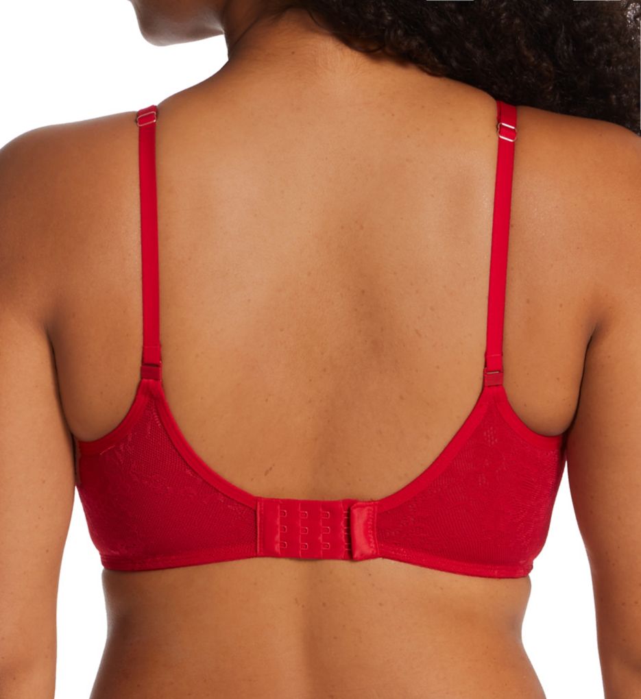 Smart and Sexy Stretch Lace Triangle Wireless Bralette No No Red L  - Image 2