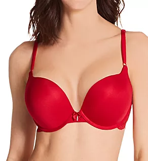 Add 2 Cup Sizes Push Up Bra No No Red Lace 36B