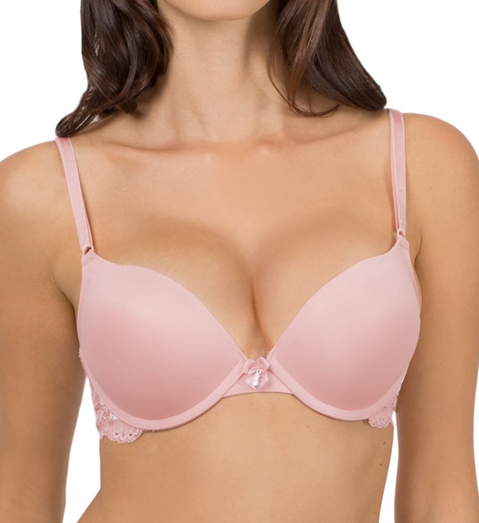 Add Two Cups Padded Wireless Plunge Push Up Bra