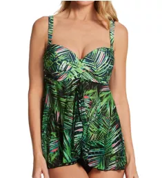 Full Busted Ruffle Twist Bandeau Tankini Swim Top