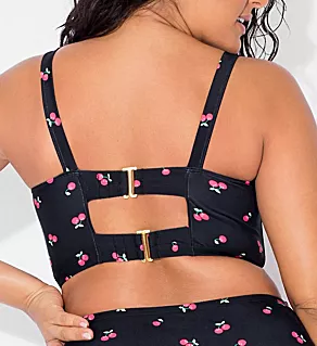 Longline Underwire Bikini Swim Top Sweet Cherry 34C