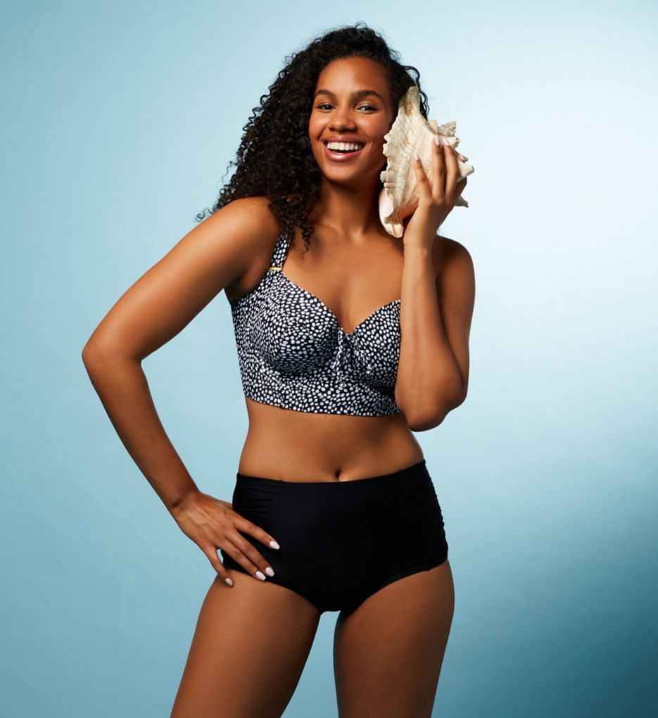 Long-Line Underwire Plus-Size Bralette Swim Top