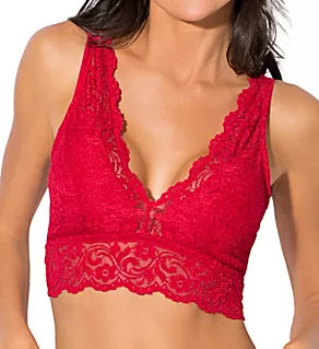 Signature Lace Deep V Bralette No No Red S