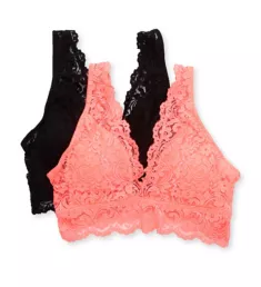 Signature Lace Deep V Bralette - 2 Pack