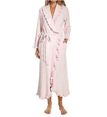Paddi Murphy Softies 52" Pink Sweetheart Zipper Front Polyester Robe Size Small 