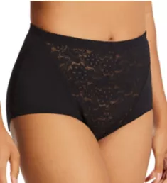 Floral Lace Shaping Brief Panty Black S