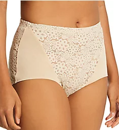 Floral Lace Shaping Brief Panty Nude M