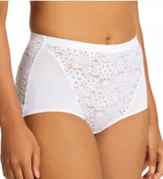 Floral Lace Shaping Brief Panty White S