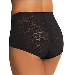 Floral Lace Shaping Brief Panty Black S
