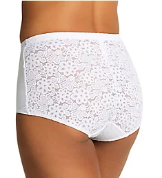 Floral Lace Shaping Brief Panty White S